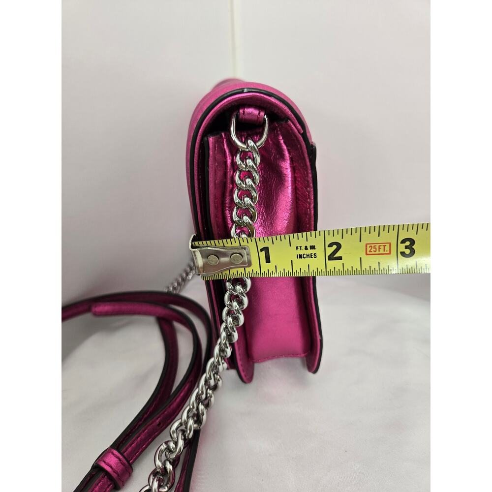 Rebecca Minkoff Metallic Fuchsia Quilted Chain Crossbody - Picture 16 of 16